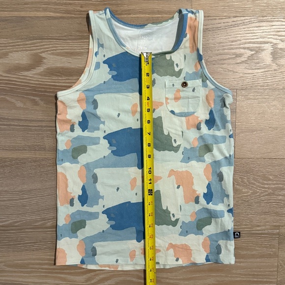 Rags to Raches Blue and Green Camo Tank Top - Picture 5 of 5